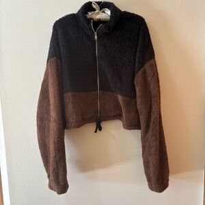 Kittenish Black and Brown Cropped Jacket-NWT